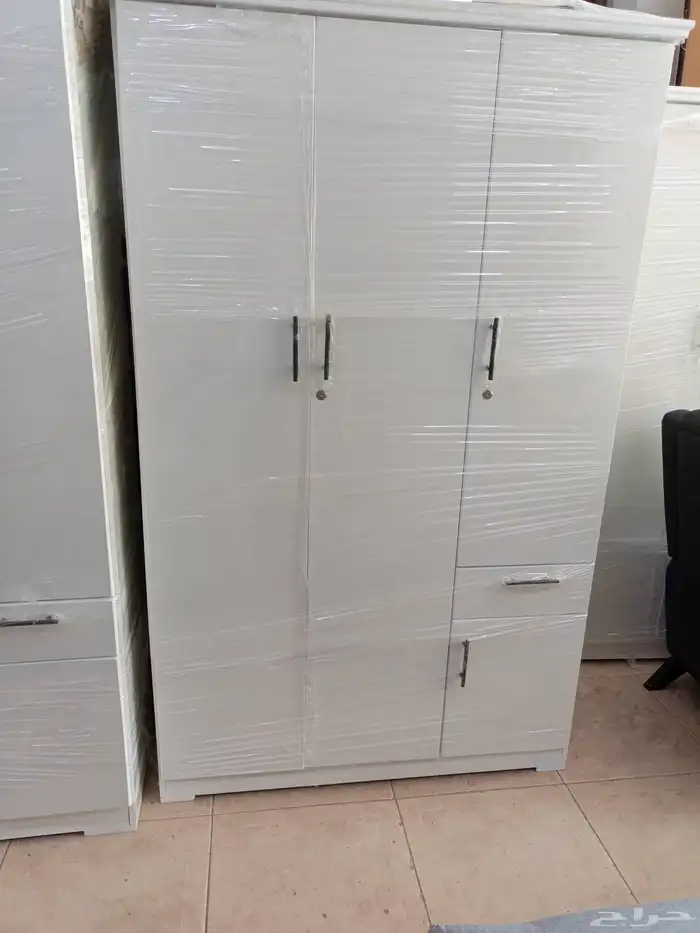 دولاب ملابس دولاب وطني 3باب لون ابيض دولاب فخم 0