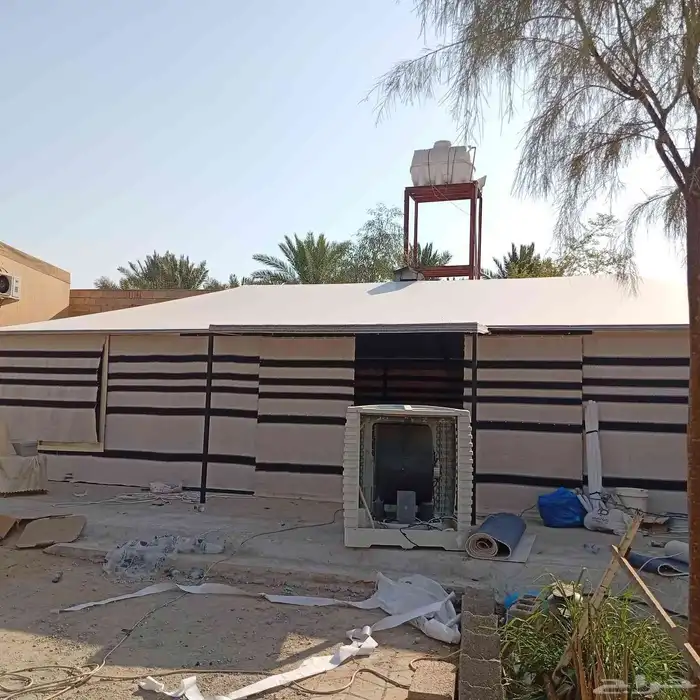 بيت شعر على هيكل حديد كامل بدون احبال وعمدان 4