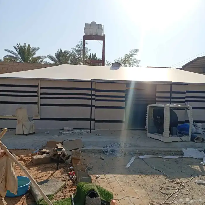 بيت شعر على هيكل حديد كامل بدون احبال وعمدان 3