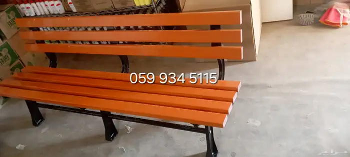 مقعد فناء خارجي من الحديد الزهر مع مسند ظهر مربع مع مسند ظه 5