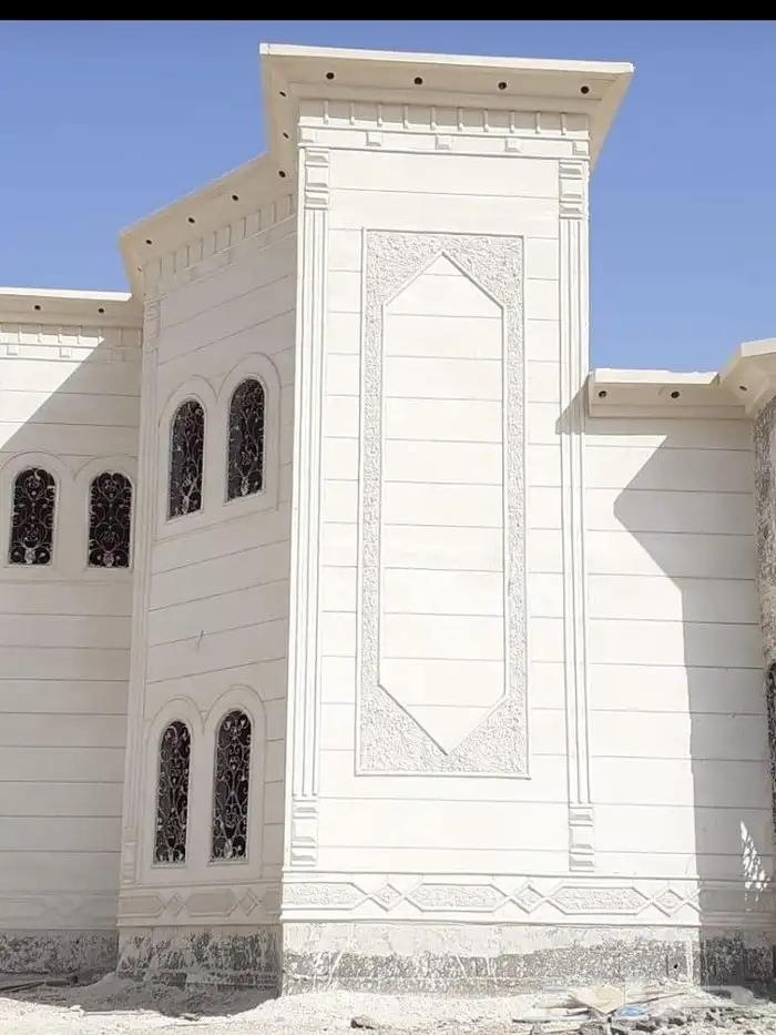 ديكورات خارجيه سمنت البيض وبطحا الرياض لياسه ملونه جوال 0558 3