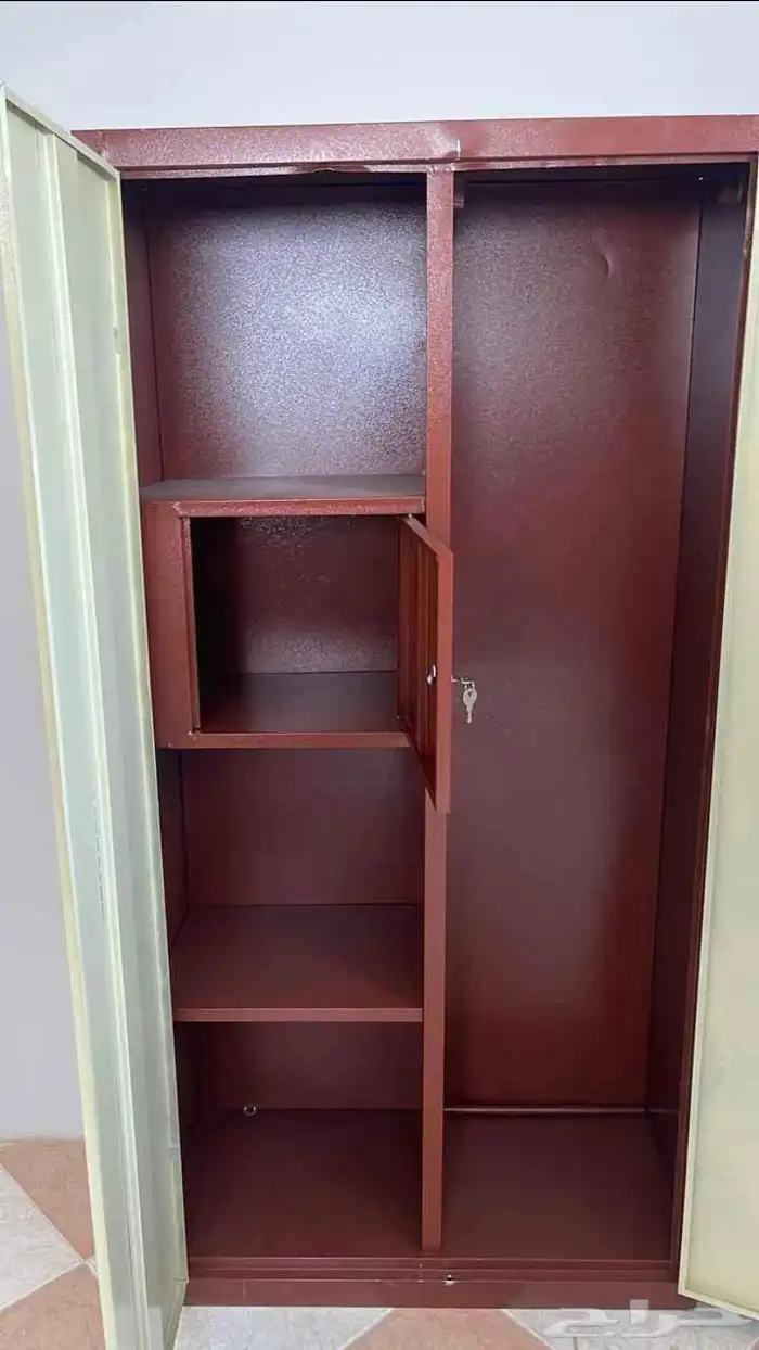 دولاب حديد ملابس بابين جديد 2