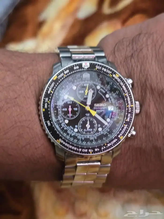 ساعه Seikoإنذار SNA411 موديل Chronograph 10
