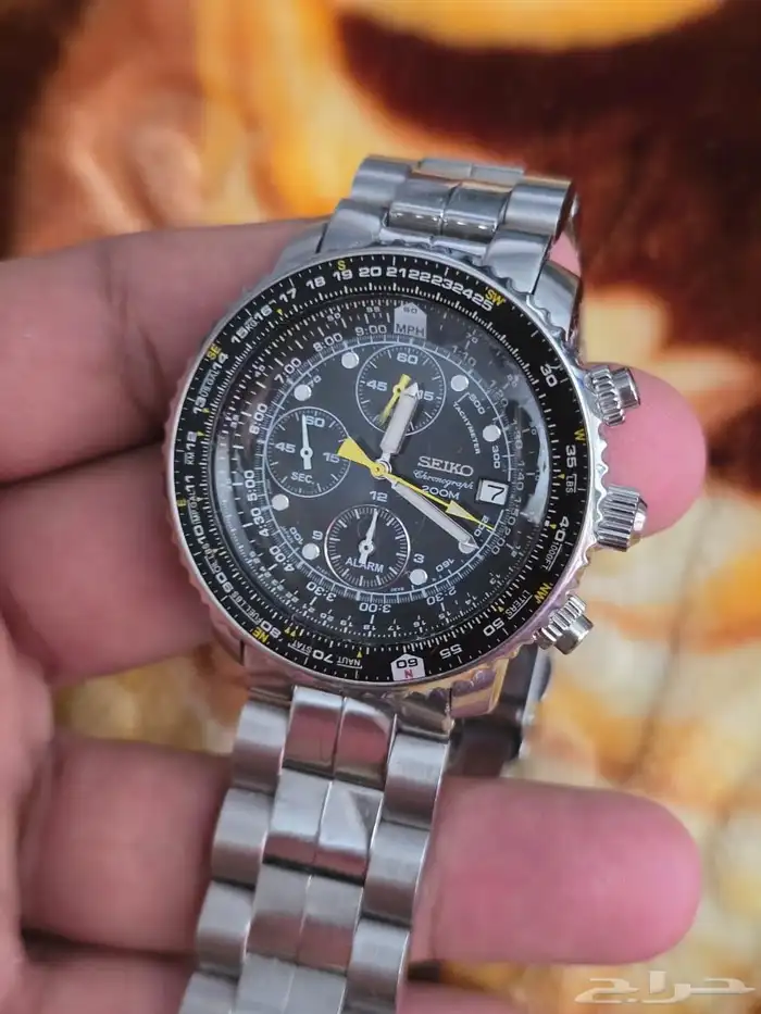 ساعه Seikoإنذار SNA411 موديل Chronograph 3