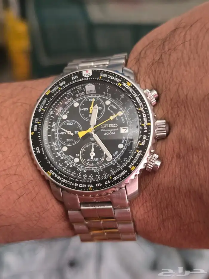 ساعه Seikoإنذار SNA411 موديل Chronograph 32