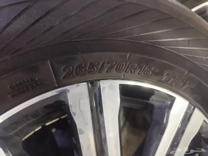 كفرات مع جنوط نيسان باترول بلاتيني 5