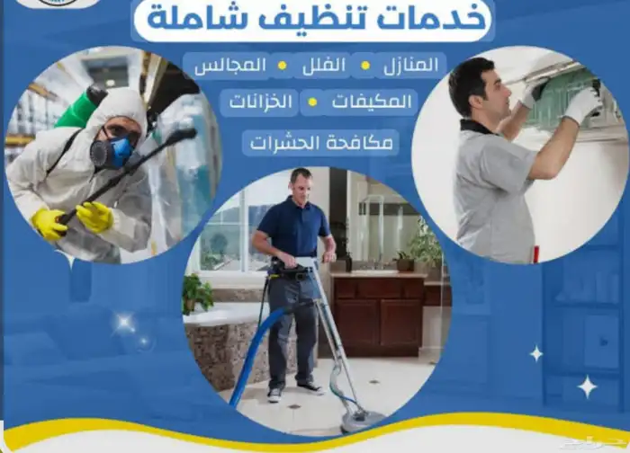 تنظيف منازلي كنب سجاد خزانات بلاط مكفحات الحشرات 3