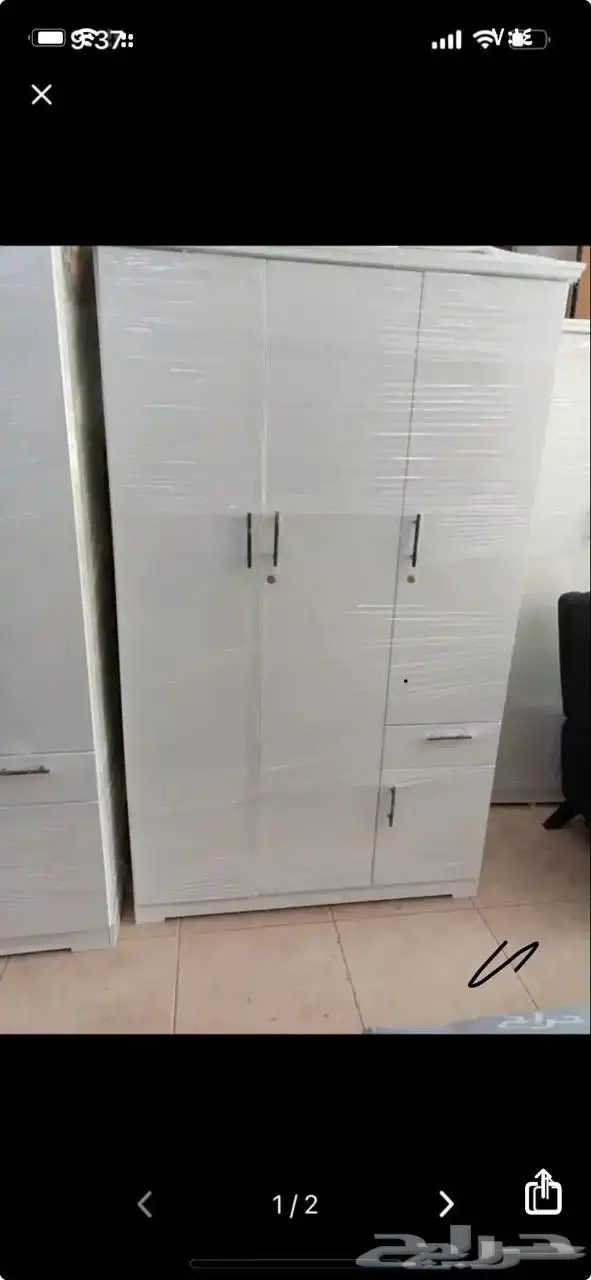 دولاب ملابس دولاب وطني 3باب لون ابيض 1