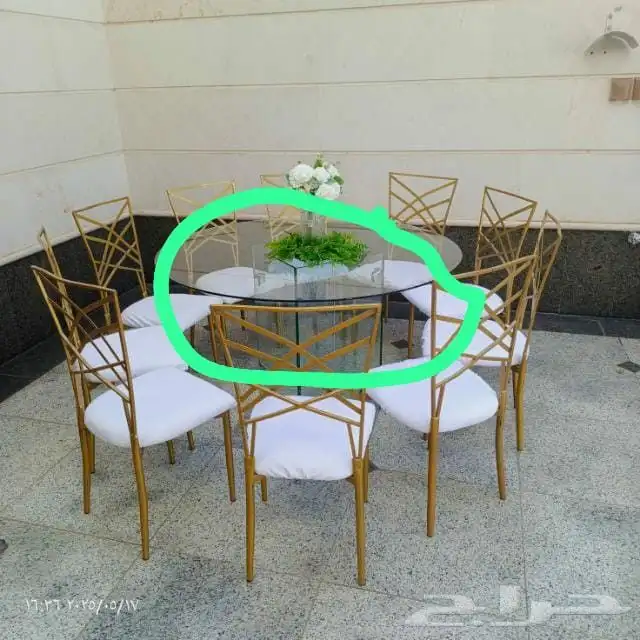 تاجير فرشات كراسي ملكي كنب طاولات كراسي ذهبي 2