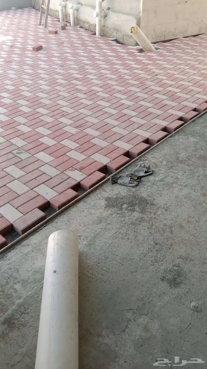 انترلوك واسفلت الباحه جواده وإتقان في العمل المعلم بركات 2
