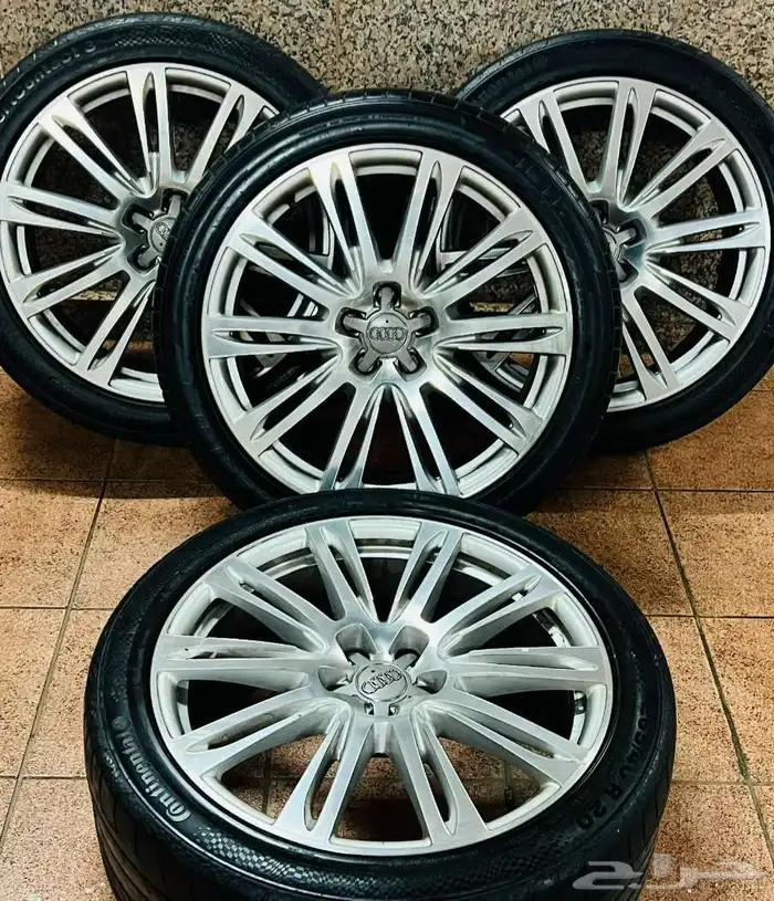 جنوط اودي 2016 A8 الشكل الفل مع كفرات نظيفه 0