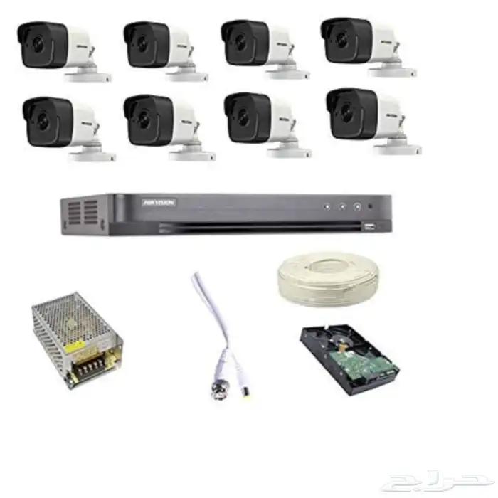8 MP Camera DVR 8 port 1TB hard disk power adapter 0