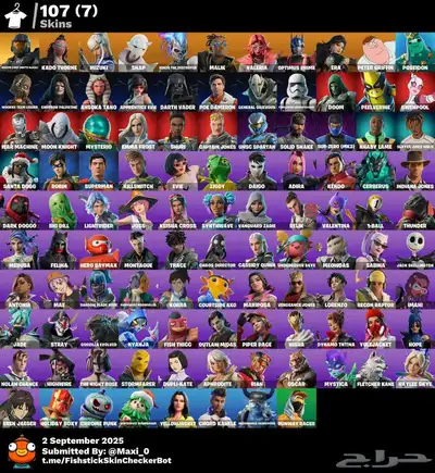حساب فورت نايت مميز للبيع 600 V-Bucks محذوف ايميل يربط سوني index
