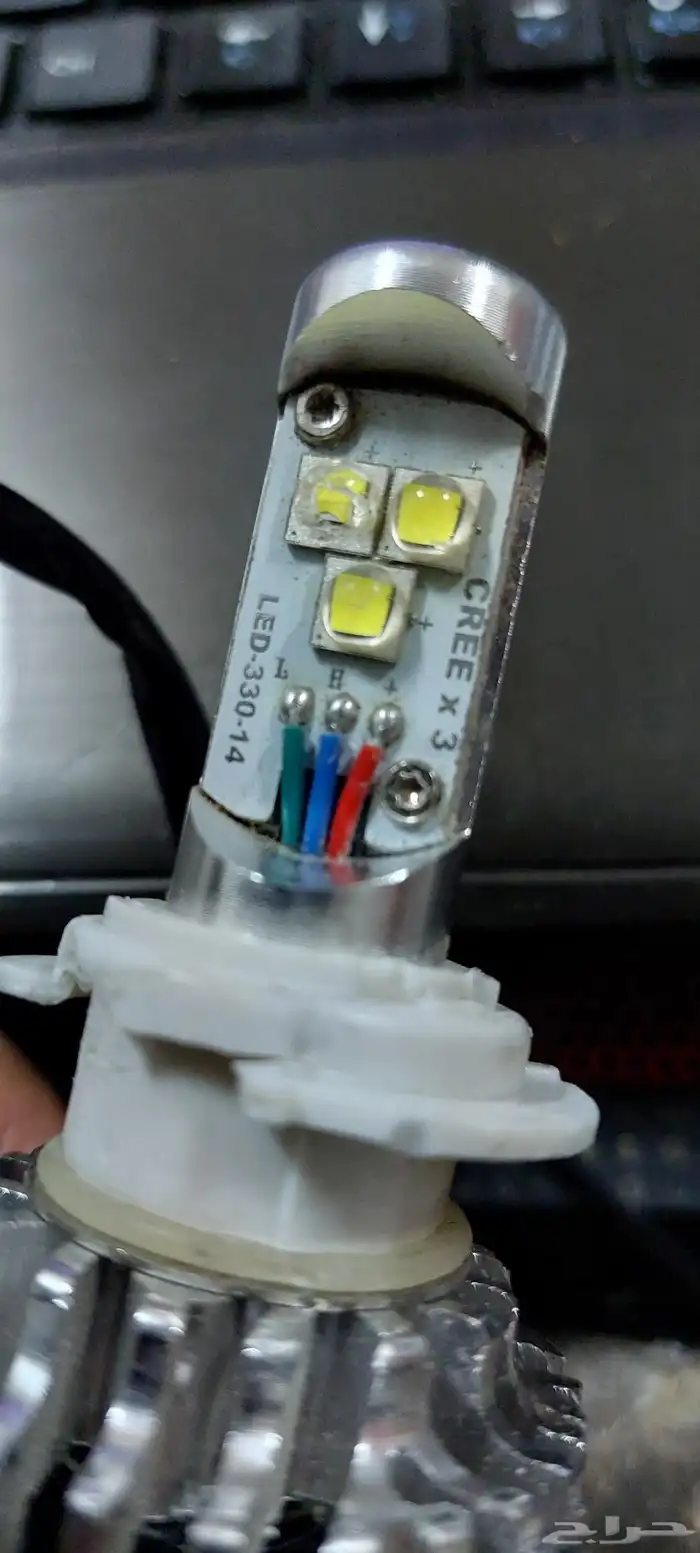 ليد h7 لون ابيض شغال على الشرط H7 led 30W 8 48V 4