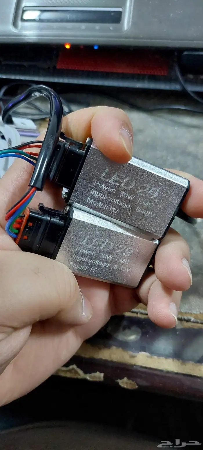 ليد h7 لون ابيض شغال على الشرط H7 led 30W 8 48V 2