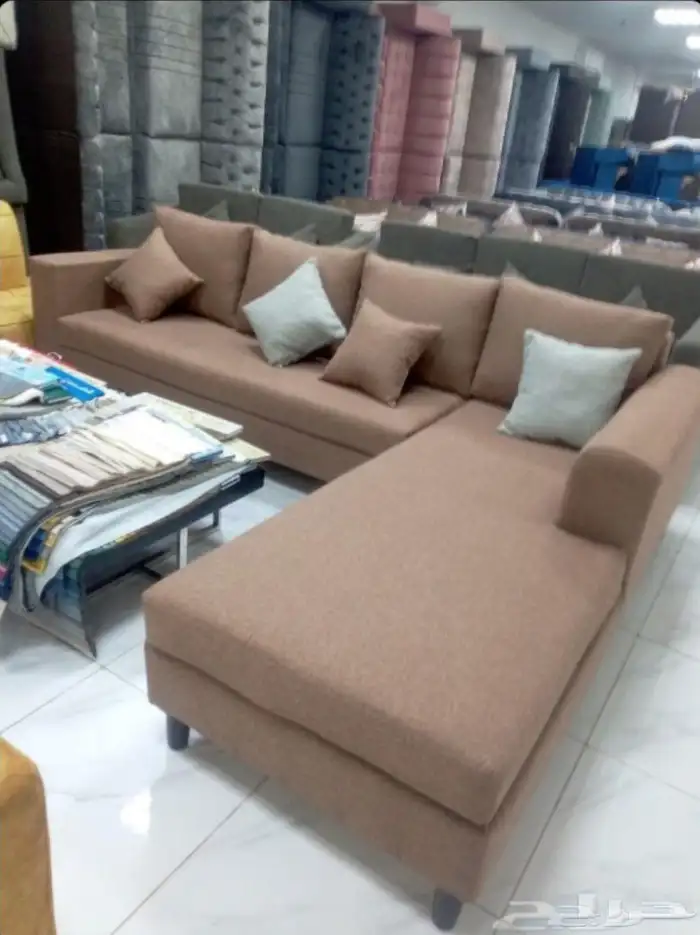 كنب جديد جاهز حرف ال و7نفر شامل التوصيل 6