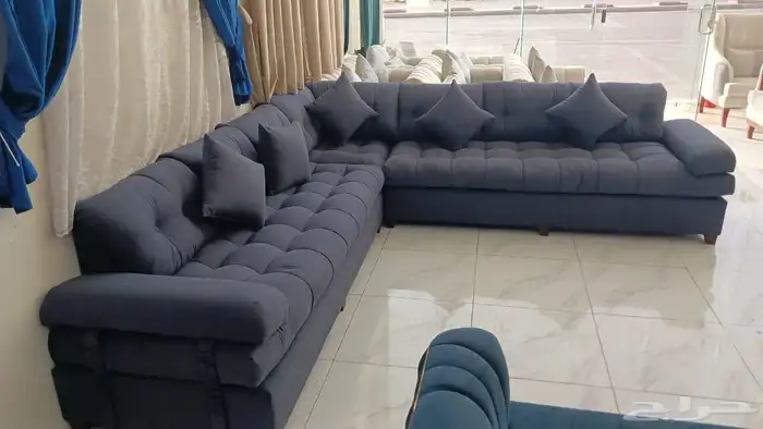 كنب جديد جاهز حرف ال و7نفر شامل التوصيل 7