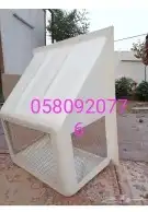 غطا مكيفات فيبر جلاس خارجي مع تركيب شفات شبابيك طارد الحمام 1