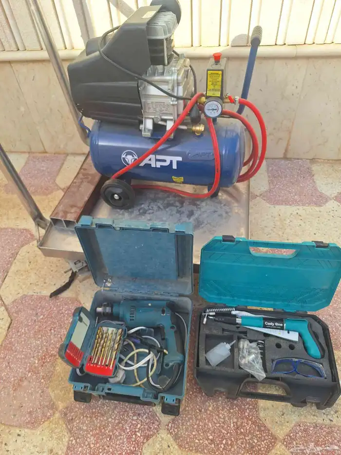 ماطور هواء اخو الجديد و دريل ماكيتا ومسدس 5