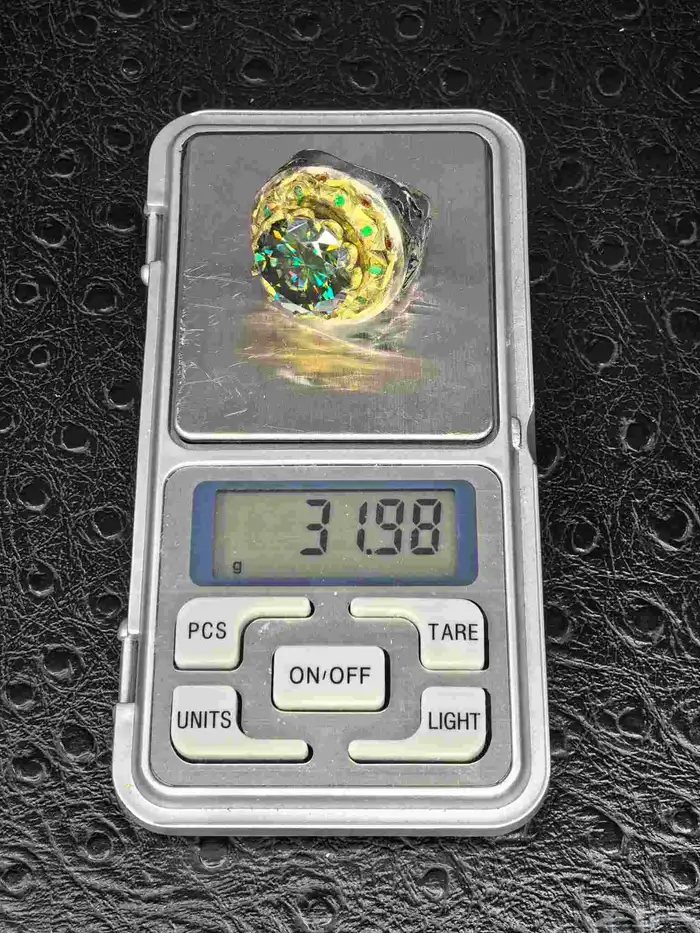 خاتم موزنايت فضة ثقيلة 4