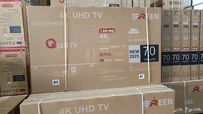 تلفزيون ذكي 4K نتفليكس يوتيوب شاهد Qled 4
