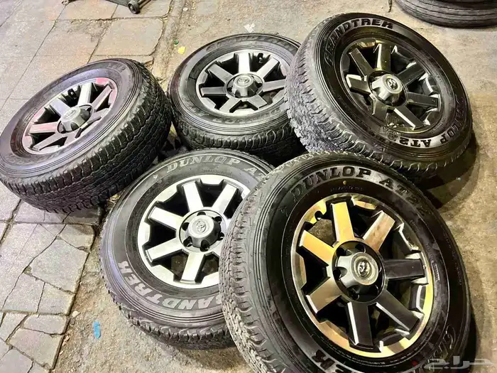 كفرات دنلوب 265.70.17 مع جنوط اف جي صيني خمس حبات 0