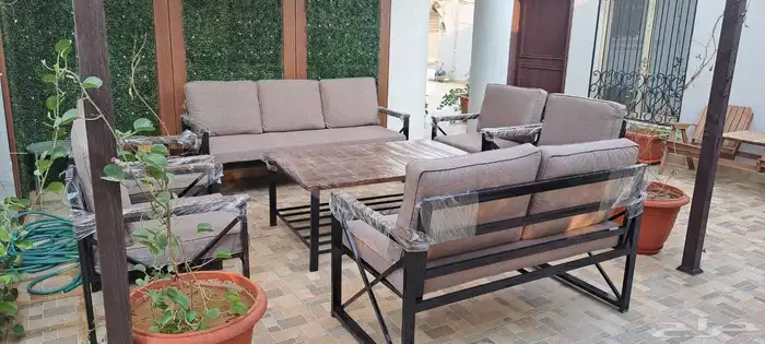 لتفصيل جلسات خارجية جلسات حديد خشب مركاز تفصيل علي حسب الطل 9