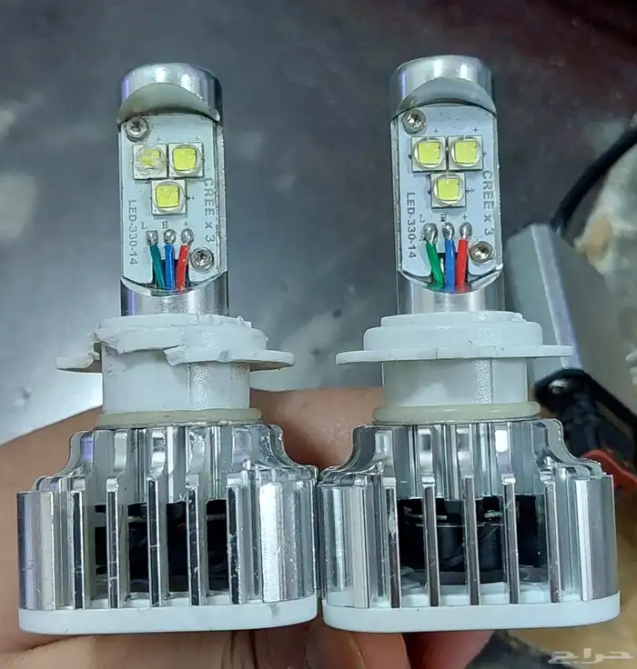 ليد h7 لون ابيض شغال على الشرط H7 led 30W 8 48V 0