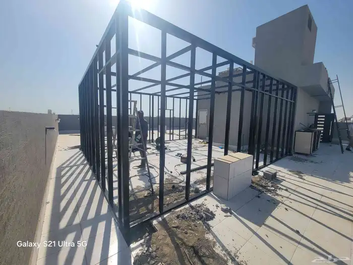 غرف ساندوتش بنل مجالس ساندوتش بانل بناءملاحق جدار أسمنت بورد 5