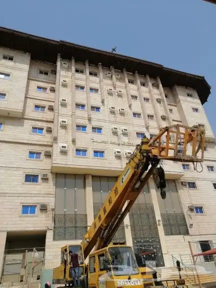 غطا مكيفات فيبر جلاس خارجي مع تركيب شفات شبابيك طارد الحمام 5