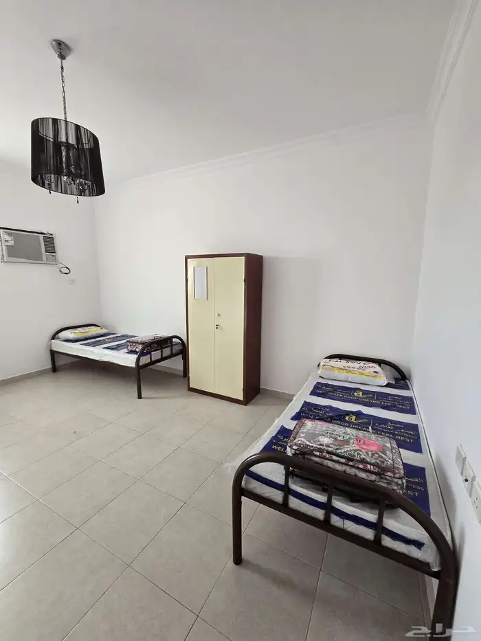 سرير حديد دورين دور واحد مرتبه بطانيه دولاب حديد جديد 8