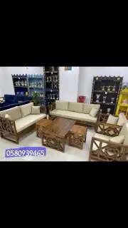 جلسات الخارجيه خشب سويدي طبيعي 11