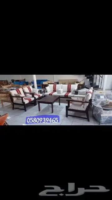 جلسات الخارجيه خشب سويدي طبيعي 15