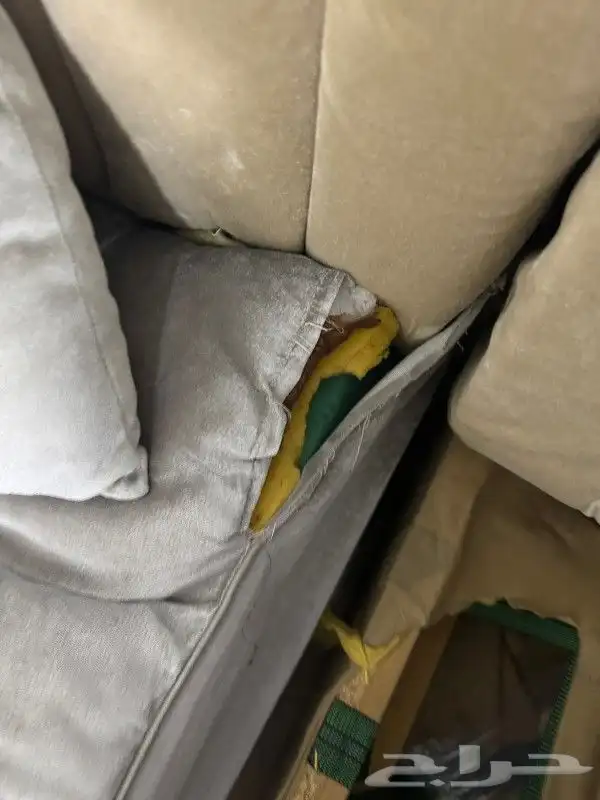 كنب للبيع حرف يو خشب 3
