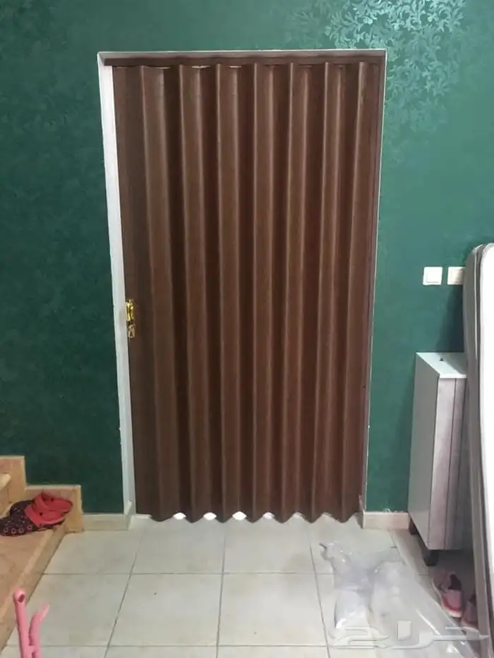 ابواب سحب سحاب سحابة جلد وبلاستيك كورديون كورديون 3