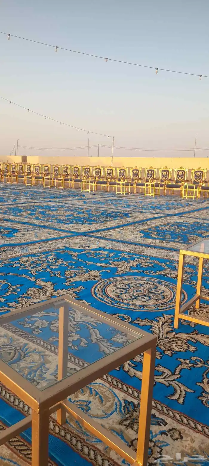 تاجير للحفلات والمناسبات فرش من كل الانواع وكراسي ملكي وخيام 0