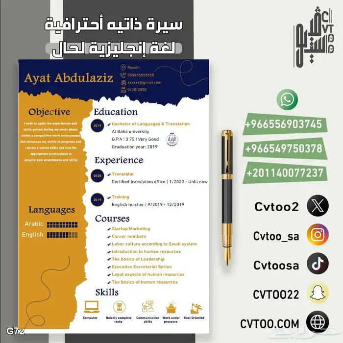 سيرة ذاتية مميزة 3