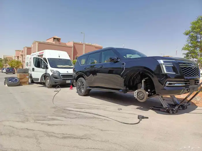 بنشر متنقل مركز إلا طار لبيع جميع أنواع الاطارات نخدمك في م 0