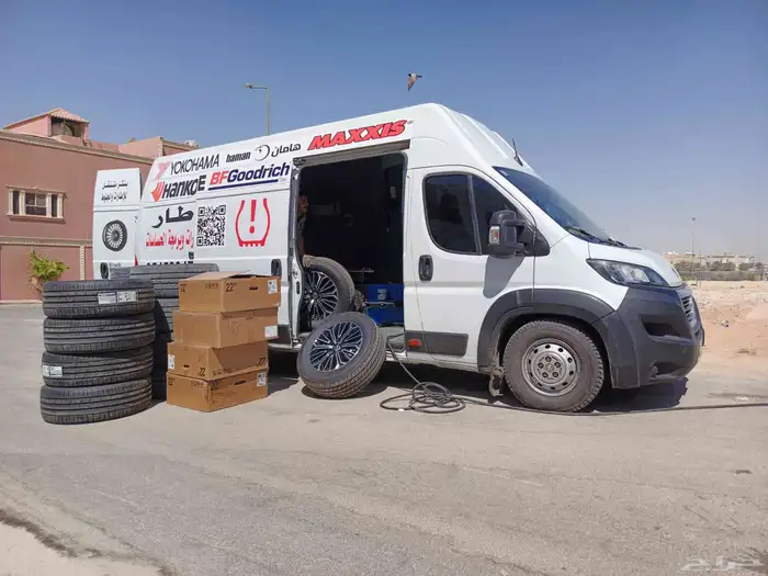 بنشر متنقل مركز إلا طار لبيع جميع أنواع الاطارات نخدمك في م 2