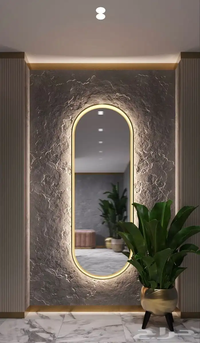 ديكور شاشه مع ديكور مدخل مودرن 1