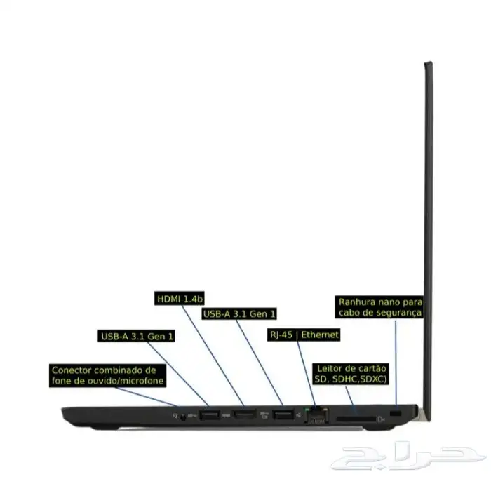لابتوب Lenovo ThinkPad T480 معالج i7 رام 16 هاردسك 512SSD كر 7