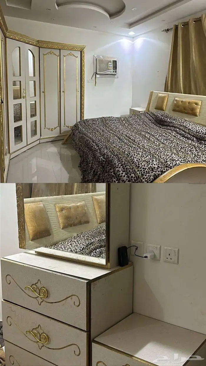 غرفة نوم ومجلس ارضي ومجلس كنب اثاث نظيف للبيع 0