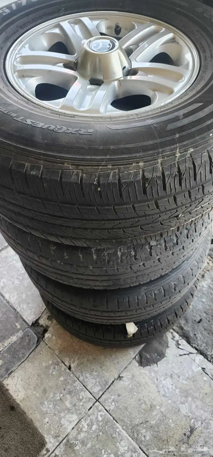 5 حبه كفرات مع جنوط اصلي مقاس 16 يركب شاس وجيب 1