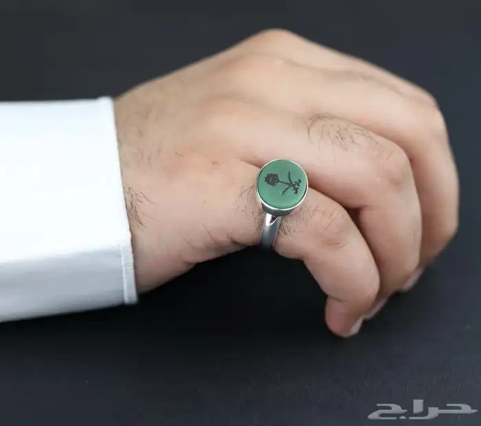 خواتم ملكي فضة نحت الأسماء والحروف والشعارات حسب الطلب 1