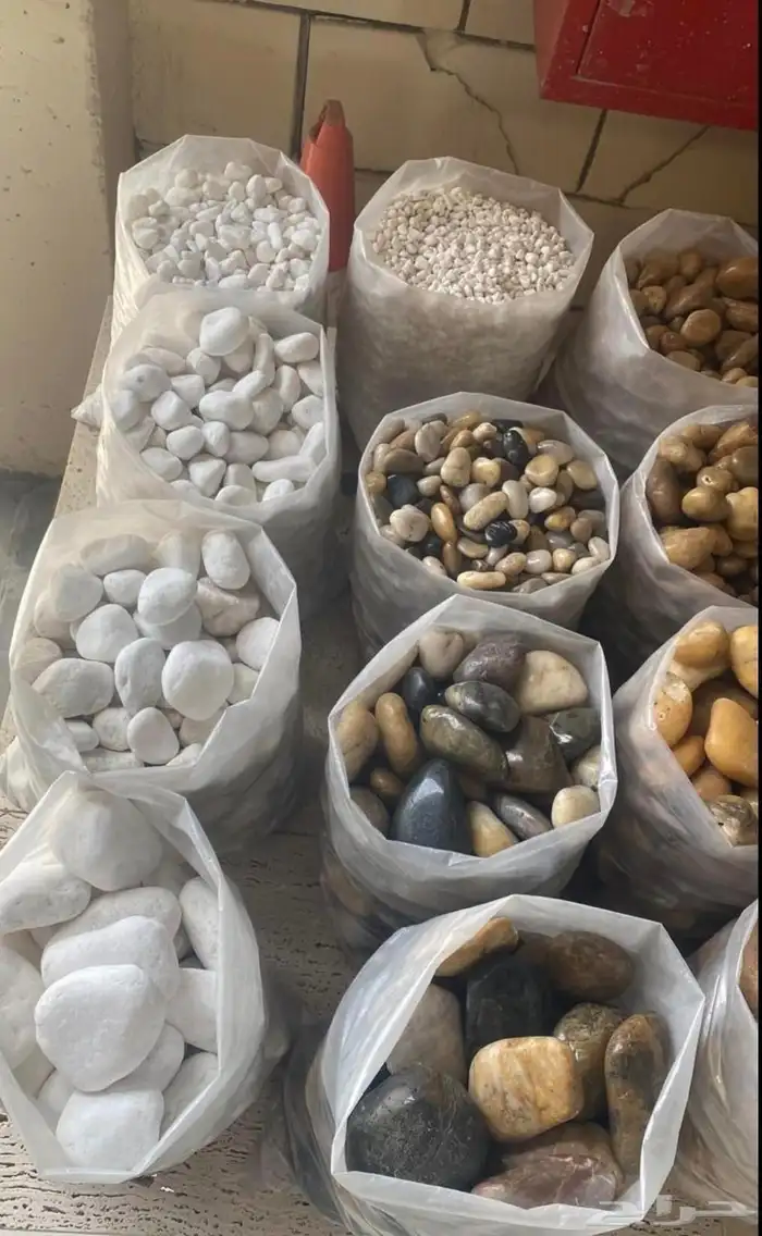 حجر بحص زلط زينه يستخدم للحدائق والممرات والاحواض الزراعيه 7