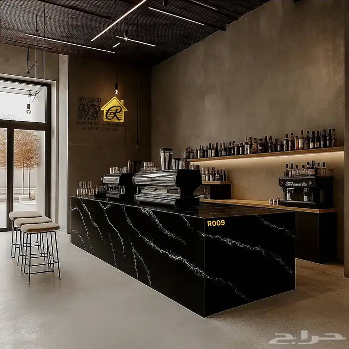 ريسبشن رخام صناعي كونتر رخام طاولة استقبال رخام 8