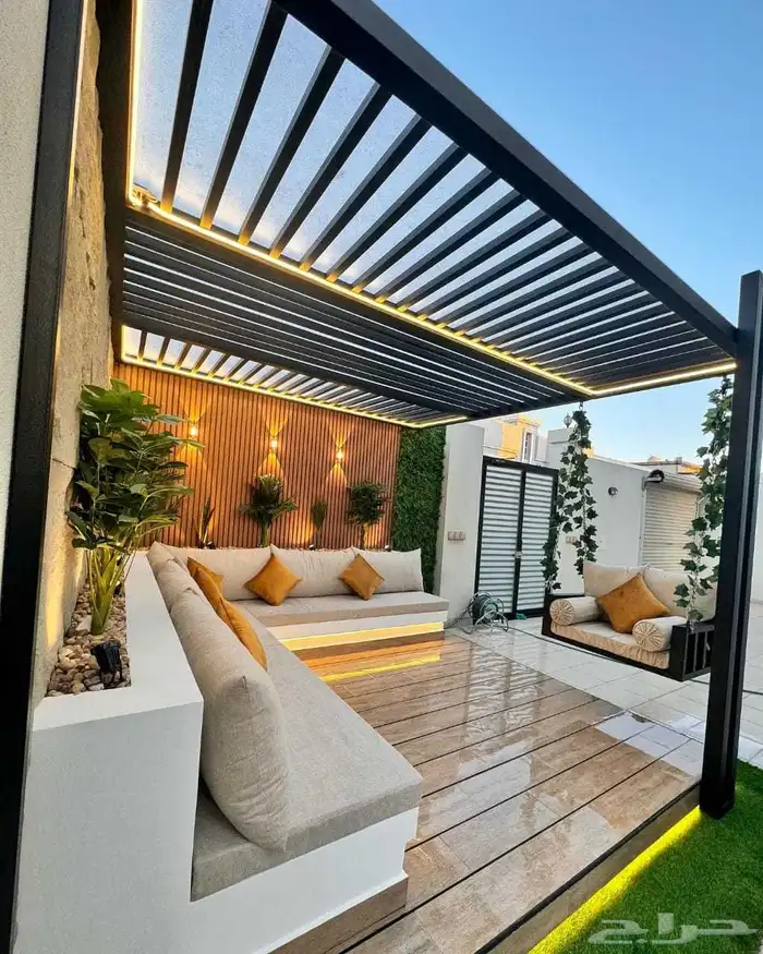 متخصصون فى تصميم وتنسيق الحدائق المنزلية  جلسات_خارجية  شلال 2