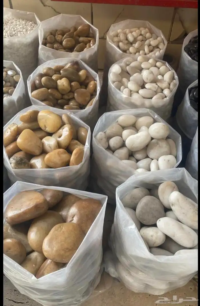 حجر بحص زلط زينه يستخدم للحدائق والممرات والاحواض الزراعيه 11