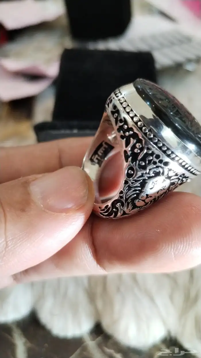 خاتم عقيق افريقي شفة عبد منقوش 5