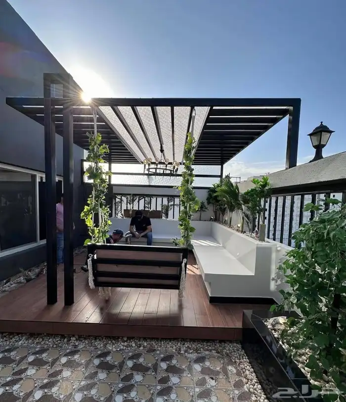 متخصصون فى تصميم وتنسيق الحدائق المنزلية  جلسات_خارجية  شلال 3